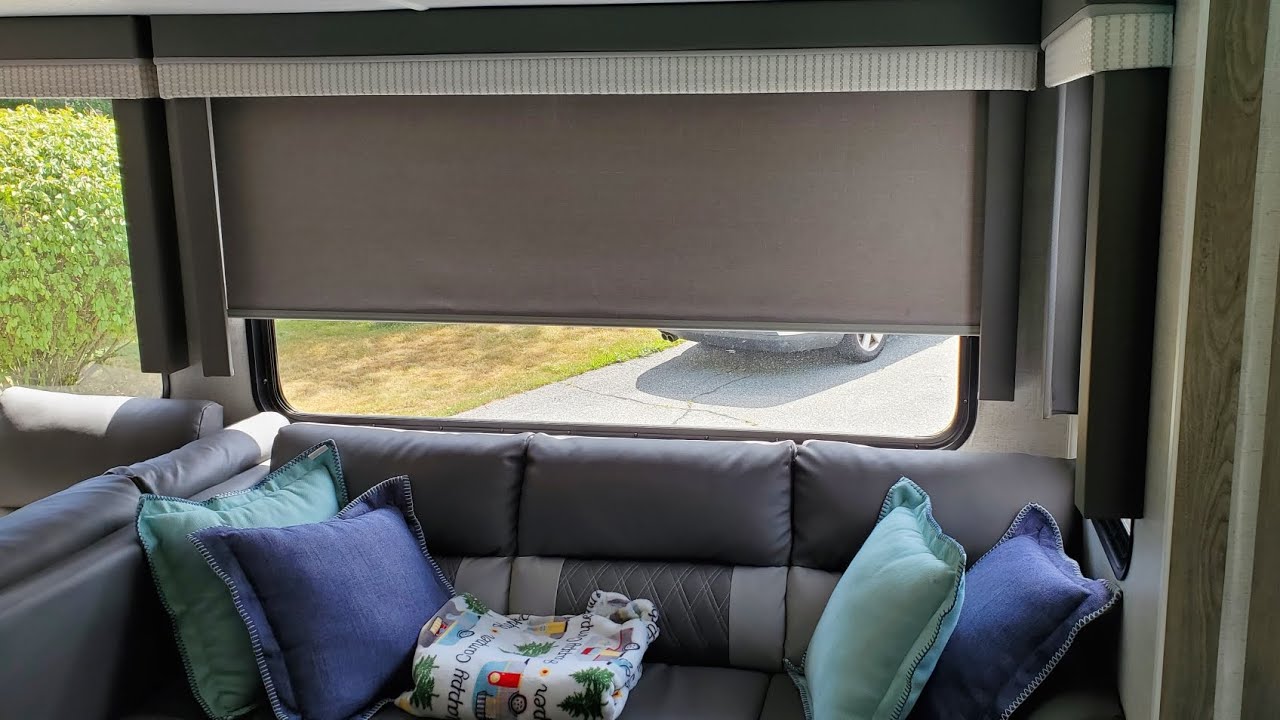 Camper slow rise roller window shade repair.