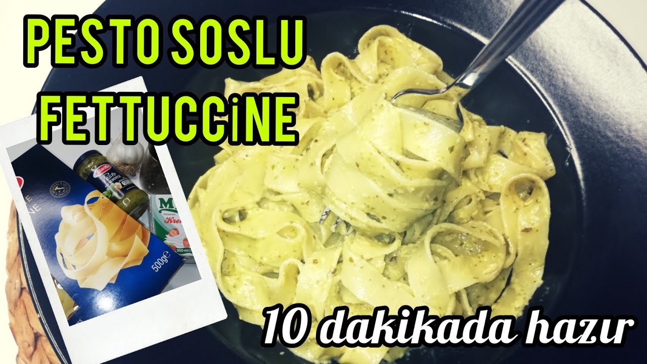 10 Dakikada Pesto Soslu FETTUCCİNE Makarna Nasıl Yapılır?