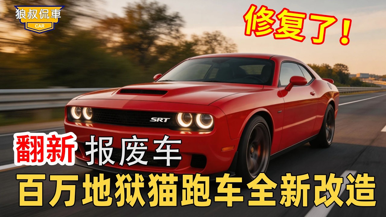 【地獄貓跑車報廢修復】百萬地獄貓跑車出大事故，小夥改成豪華跑車，翻修後被億萬富翁搶購！