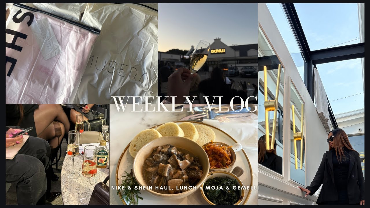 WEEKLY VLOG | nike vomero 5s unboxing + shein gym wear haul & first time @ moja & gemelli