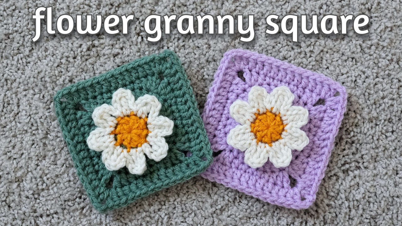 Crochet Flower Granny Square Tutorial