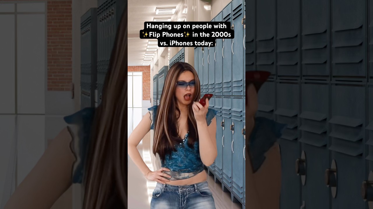 Hanging up on people with Flip Phones in the #2000s vs iPhones today. #nostalgia #millennials