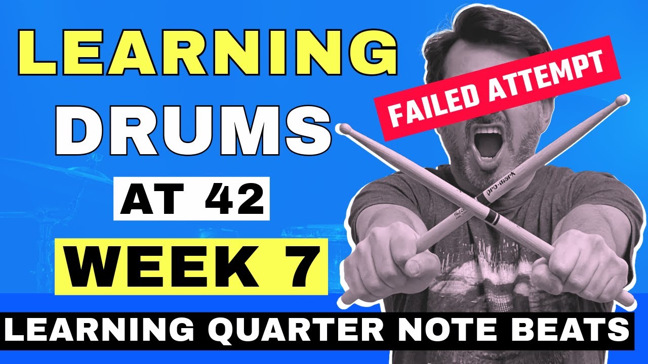 Learning Drums at 42 | Week 7 | Quarter Note Beats | Zee Baig | 2025