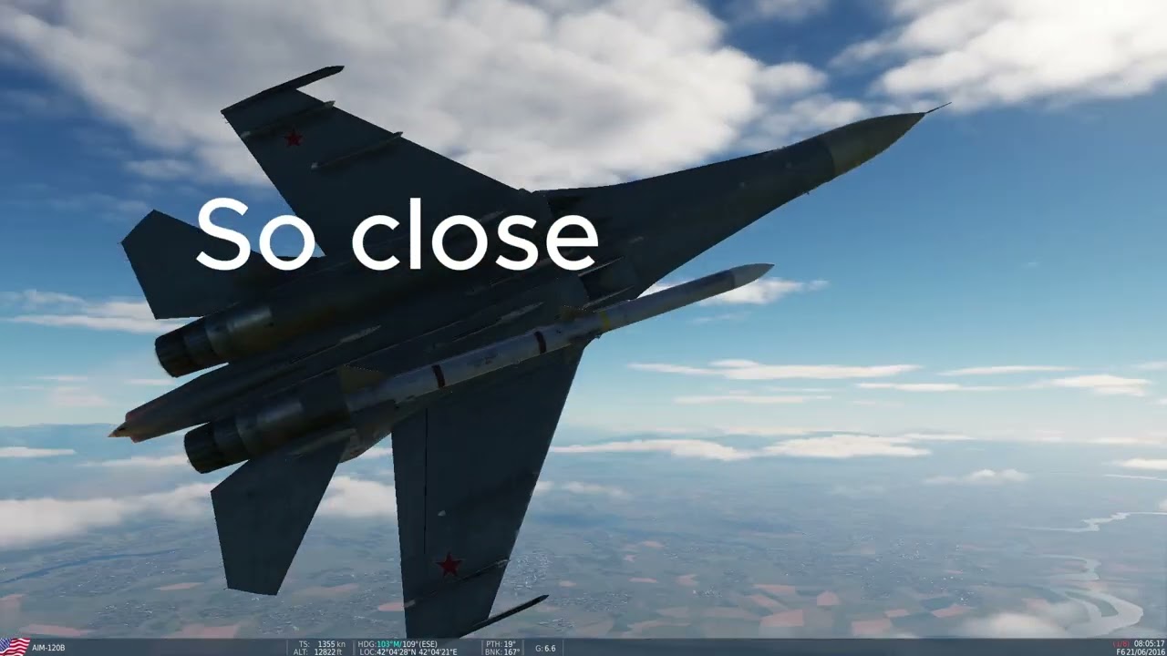 SU 27 manaveur the AIM-120B missile