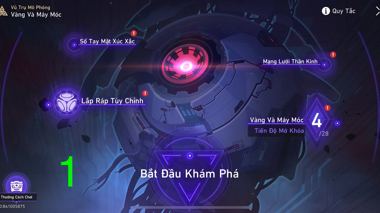 Honkai quest: Vàng và máy móc - Mở đầu (Vũ trụ mô phỏng)