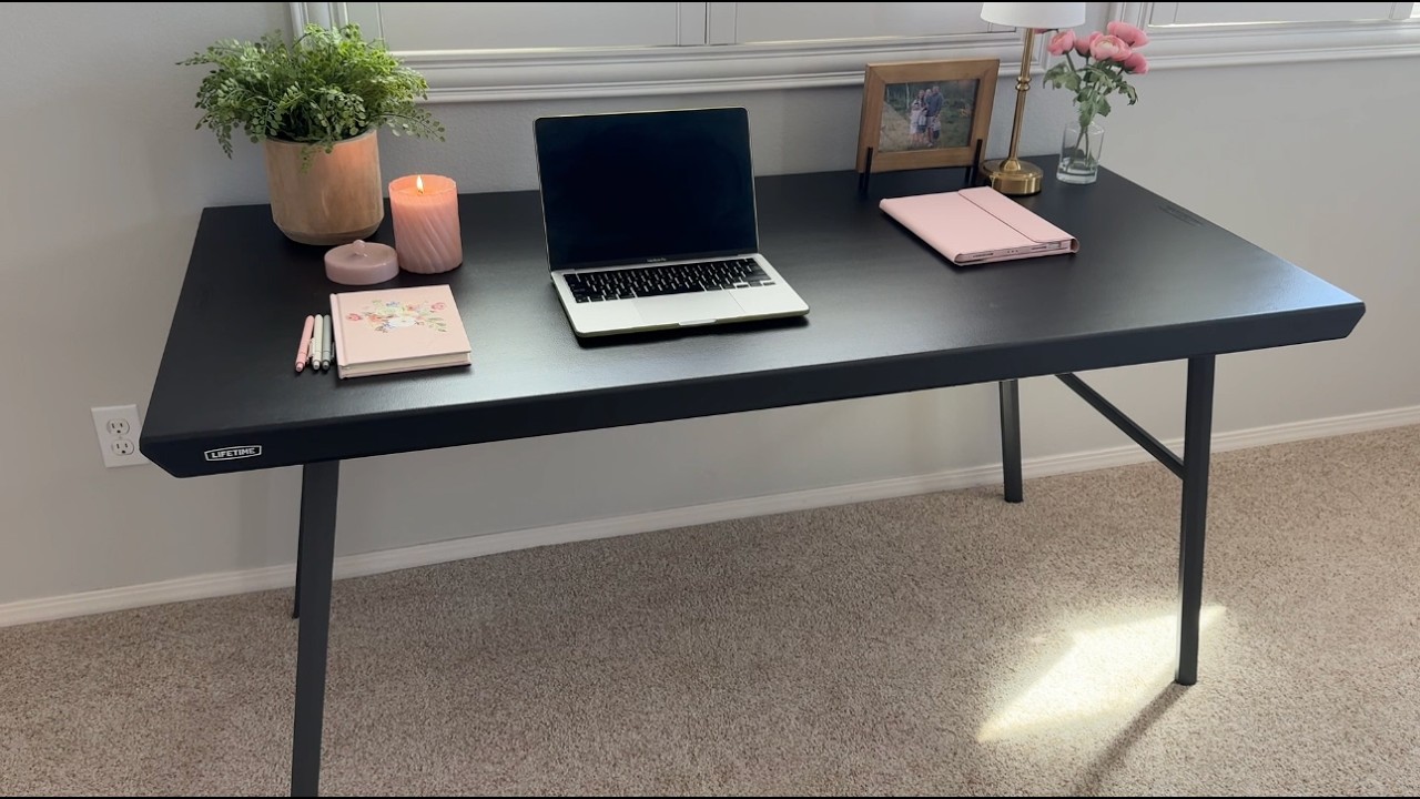 No home office? No problem! LIFETIME 5 foot folding desk table review