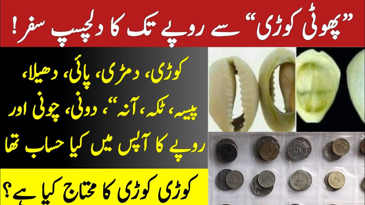 old currency history in the our country and world | phooti kodi, damdi, dhala, paisa and rupee story