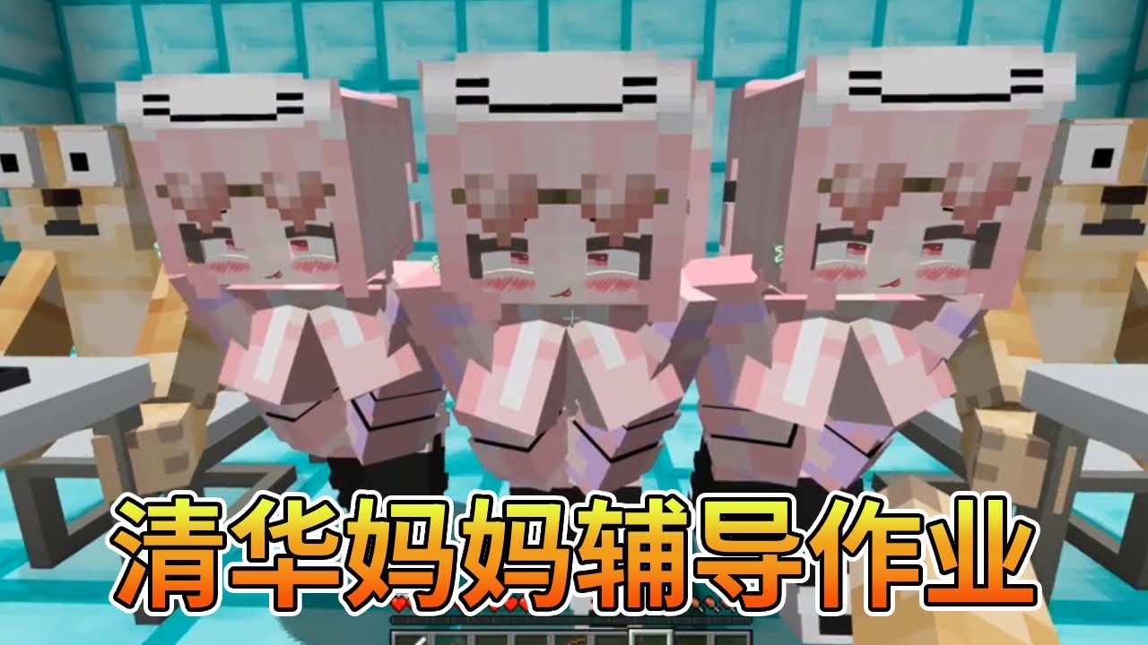 我的世界：逃离清华合集：清华妈妈帮我辅导作业，简直太幸福了【我的世界细狗】