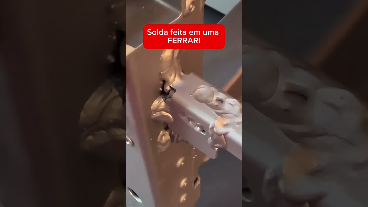 Como &eacute; a solda da Ferrari #carros #ferrari #automobilismo #funilaria #montadora #supercars #244