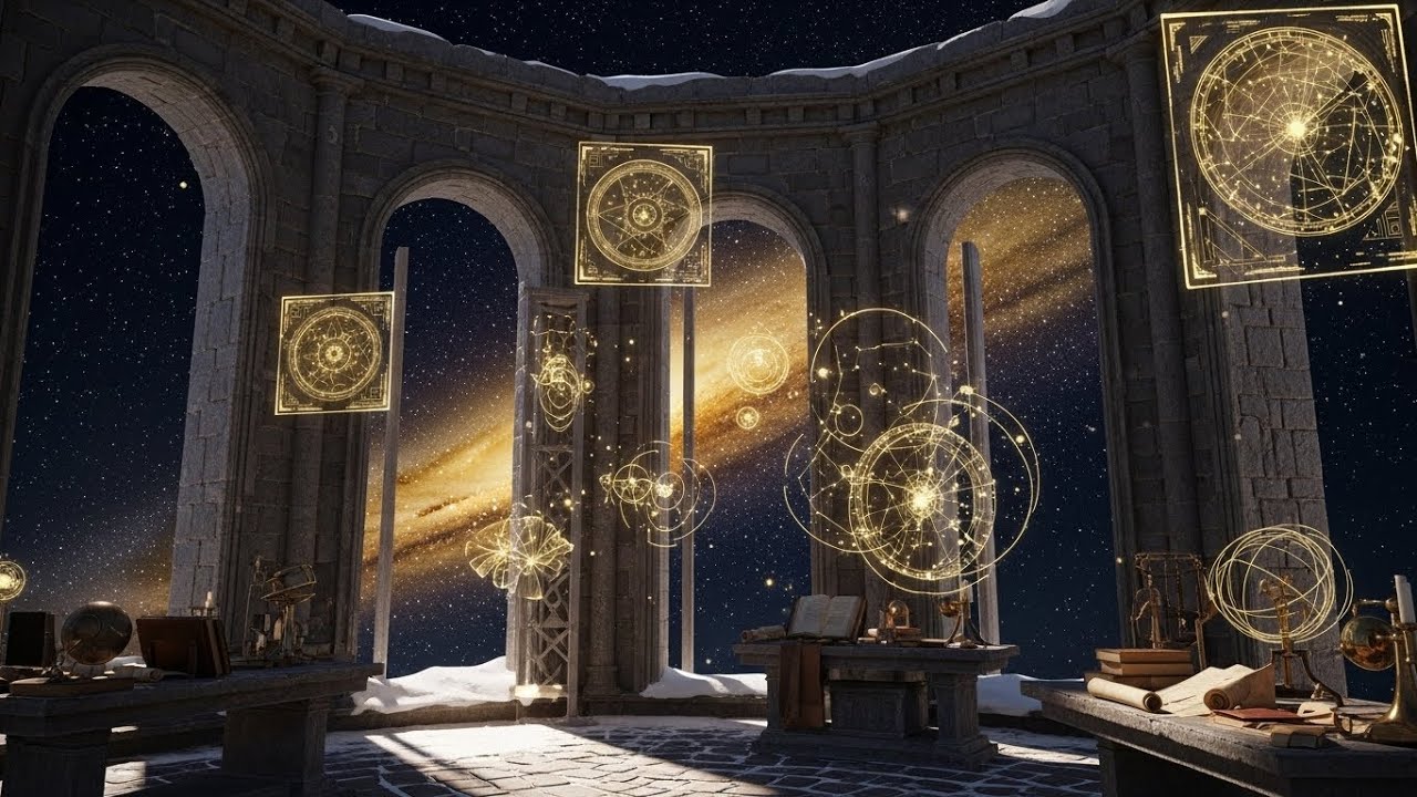 8 Hours of Wizard Tower Ambience | Magical Study, High Altitude Wind, Focus