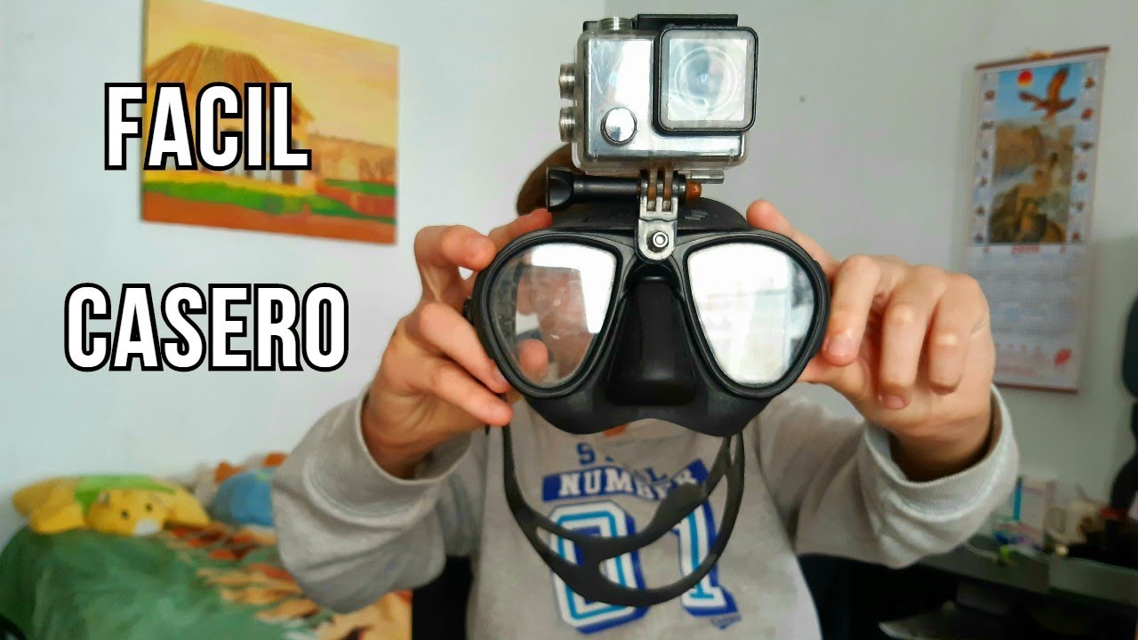 como hacer un SOPORTE para GAFAS de BUCEO (PESCA SUBMARINA) - Noel js