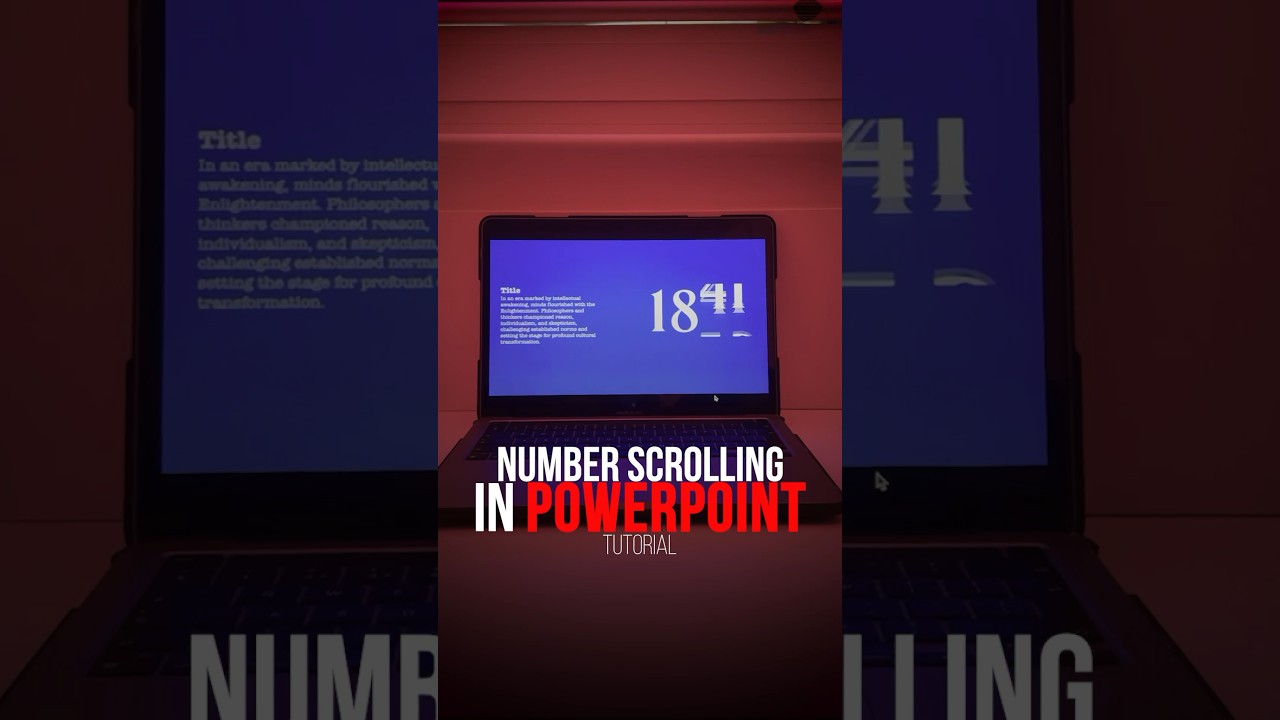 Number Scrolling Animation Tutorial in PowerPoint
