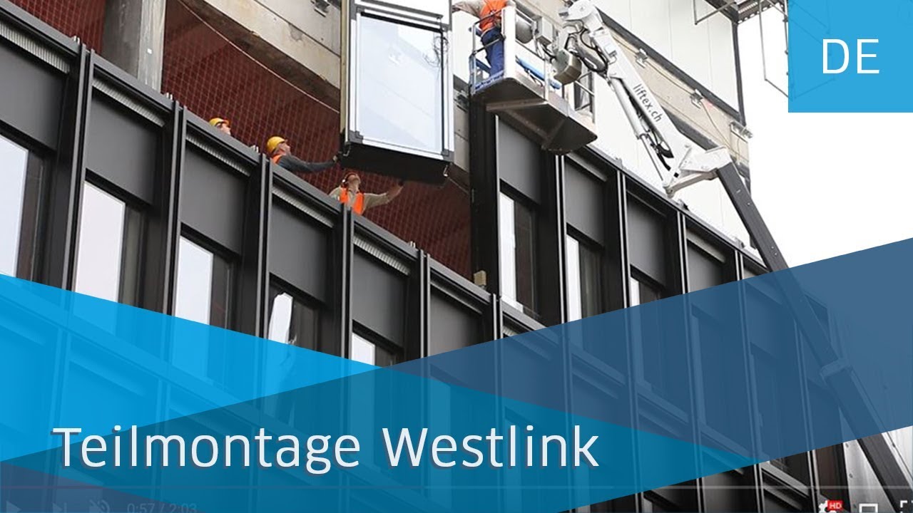 Teilmontage Jansen Schüco Aluminiumsysteme Westlink Zürich-Altstetten | Jansen AG