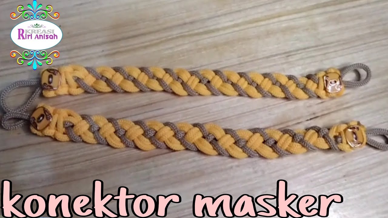 konektor masker dari tali kur model baru | mask connector | mask strap