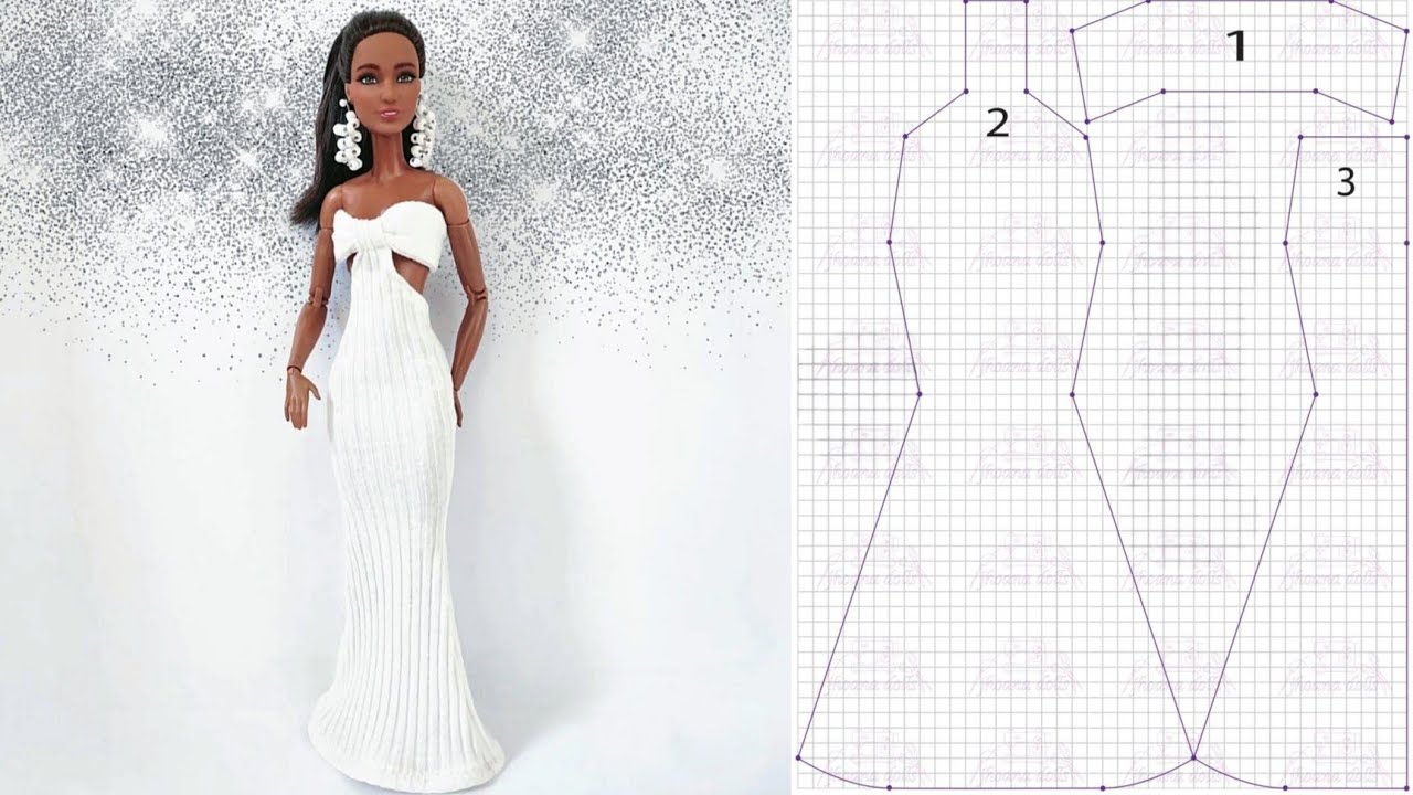 98 Vestido largo para Barbie (patrones en la descripción)