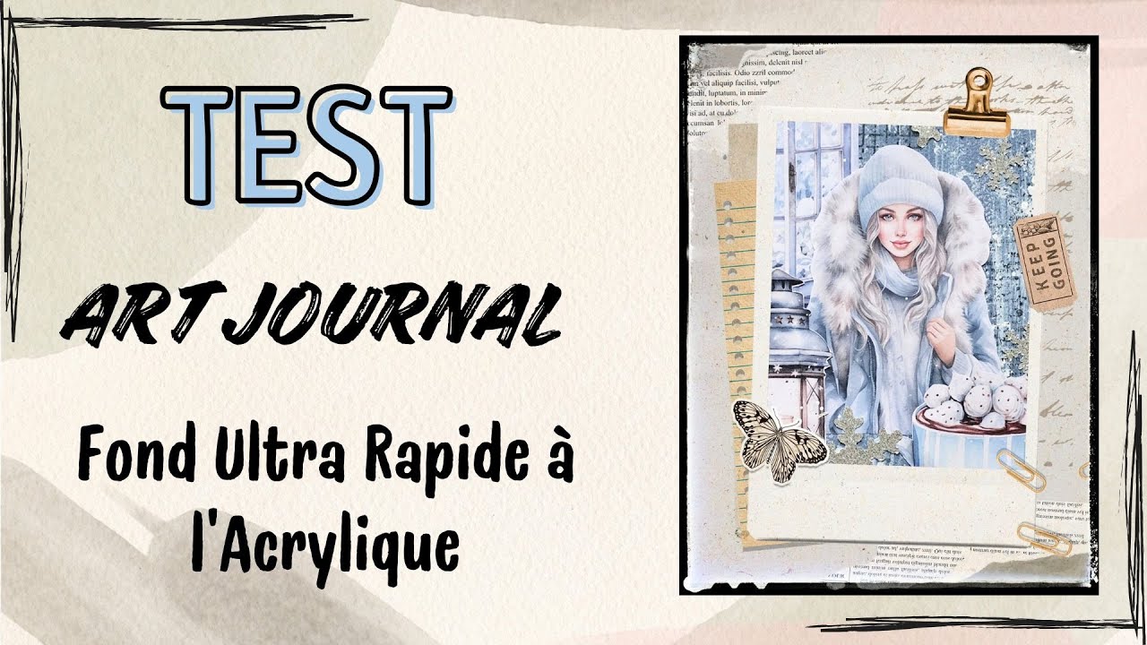 Mes débuts en ART JOURNAL : fond rapide à l'Acrylique