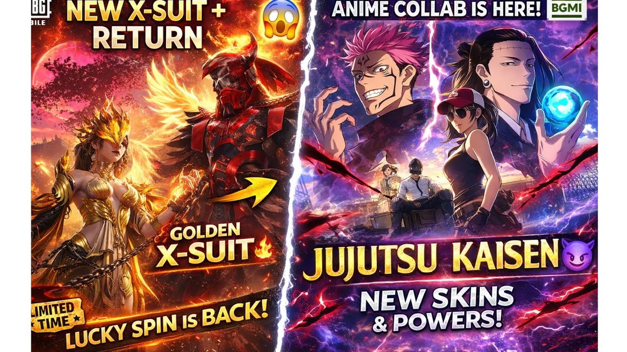 Jujutsu kaisan x BGMI & PUBG🔥| X-suit leaks | New ultimate set leaks✅| Release date?? #bgminewleaks 