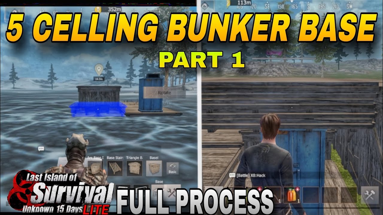 How to make 3x3 bunker base | in last island of survival lite offical | part 1 full process in Hindi