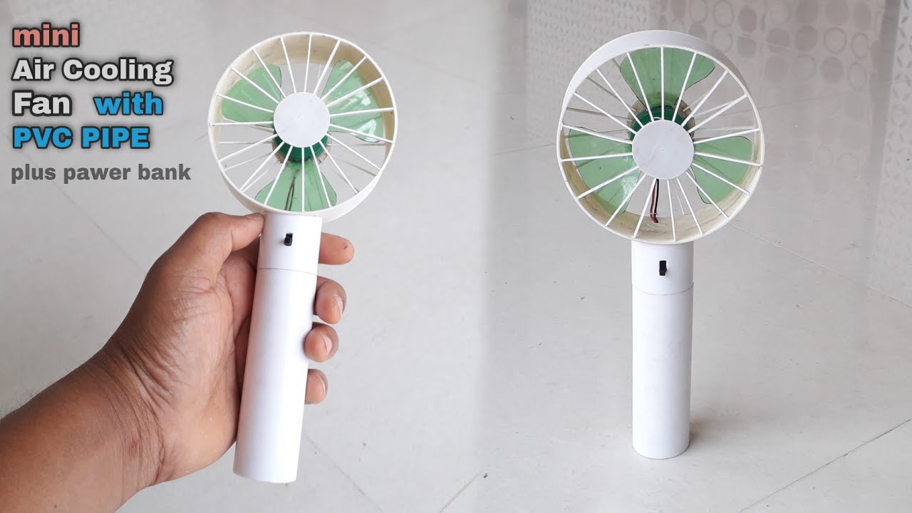 Making an  Air Cooling Handheld Fan with PVC PIPE || portable mini Fan kaise banaye||