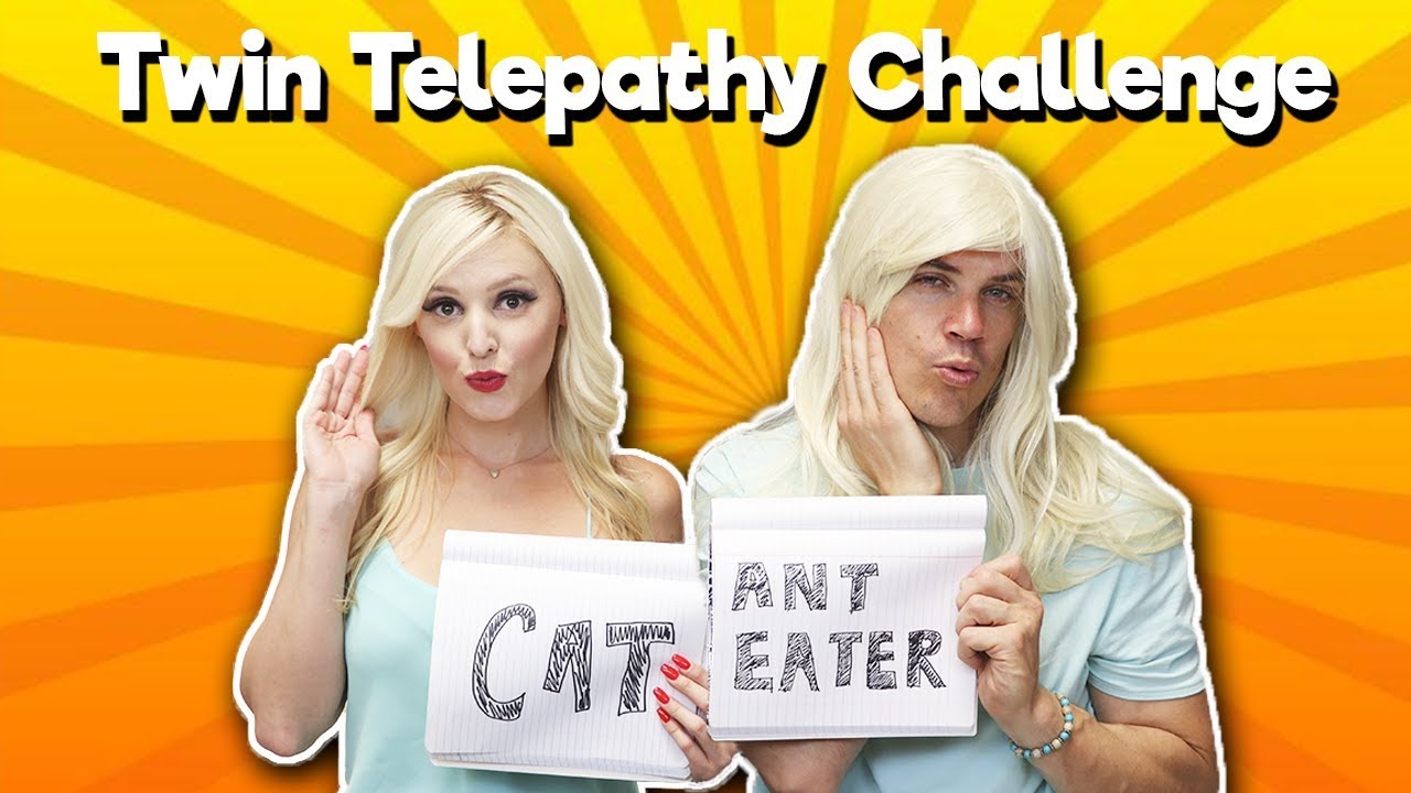 TWIN TELEPATHY SISTER CHALLENGE! Jenn Barlow & Michael Gmur