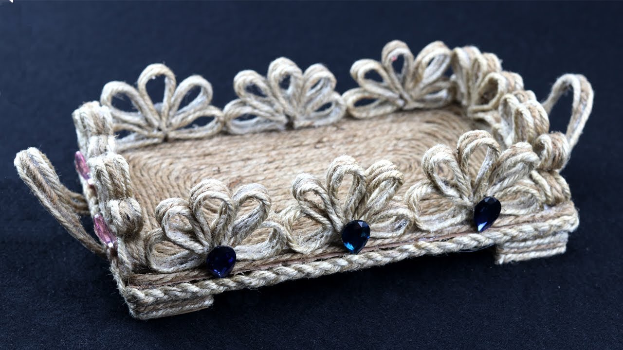 DIY Jute Rope Basket - Handmade Jute Basket - DIY Flower Jute Basket