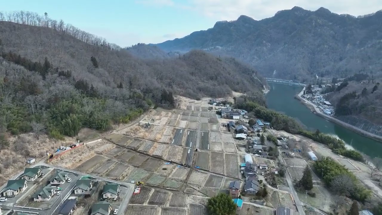 日岐上空からの風景