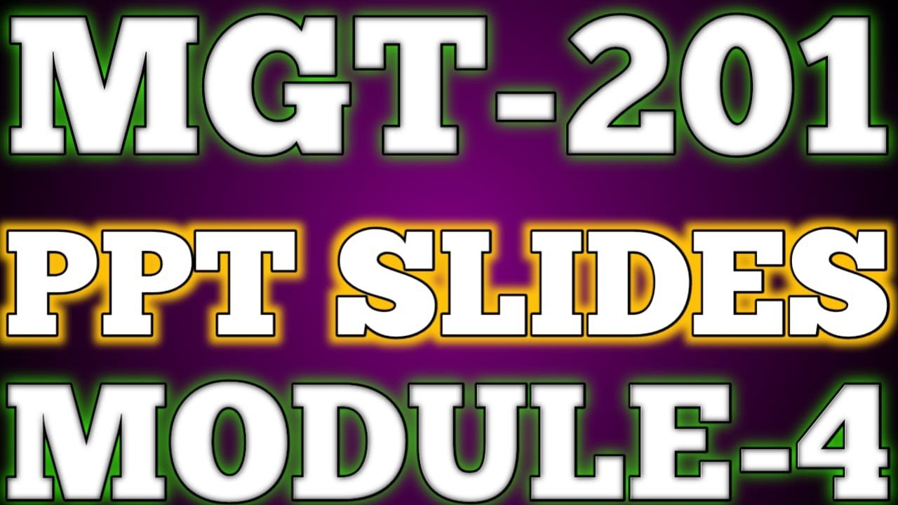 MGT-201 | Financial Securities | MODULE #4 | Financial Management
