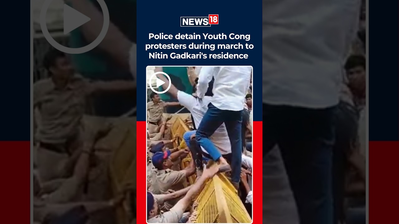 Youth Congress Workers Detained During E20 Fuel Protest Near Nitin Gadkari's Residence | N18S