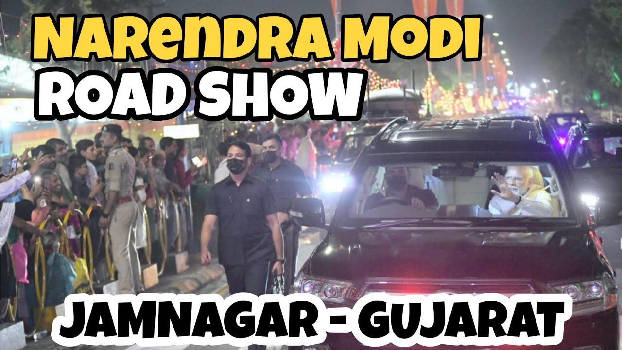 Narendra Modi's Road Show Jamnagar l Signature Bridge l Sudarshan Setu&nbsp;#narendramodi #roadshow
