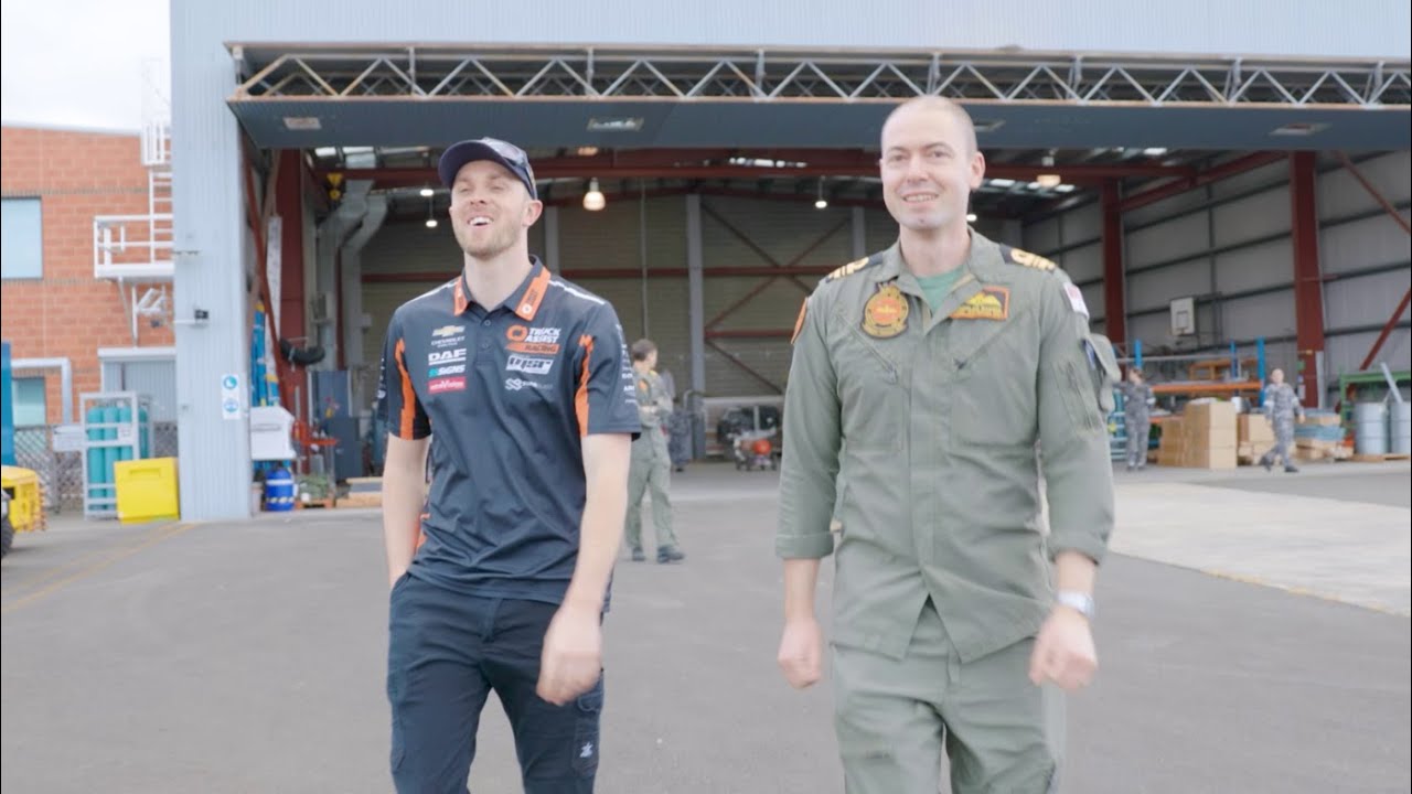 HMAS Albatross visited by Supercars Driver Cameron Hill