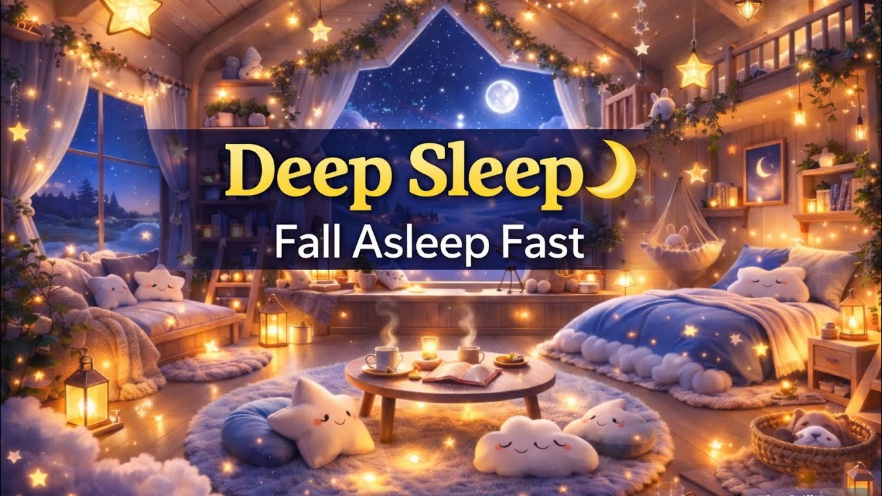 深度睡眠音樂｜星空房間夜晚・安靜入睡・深度放鬆｜Deep Sleep Music