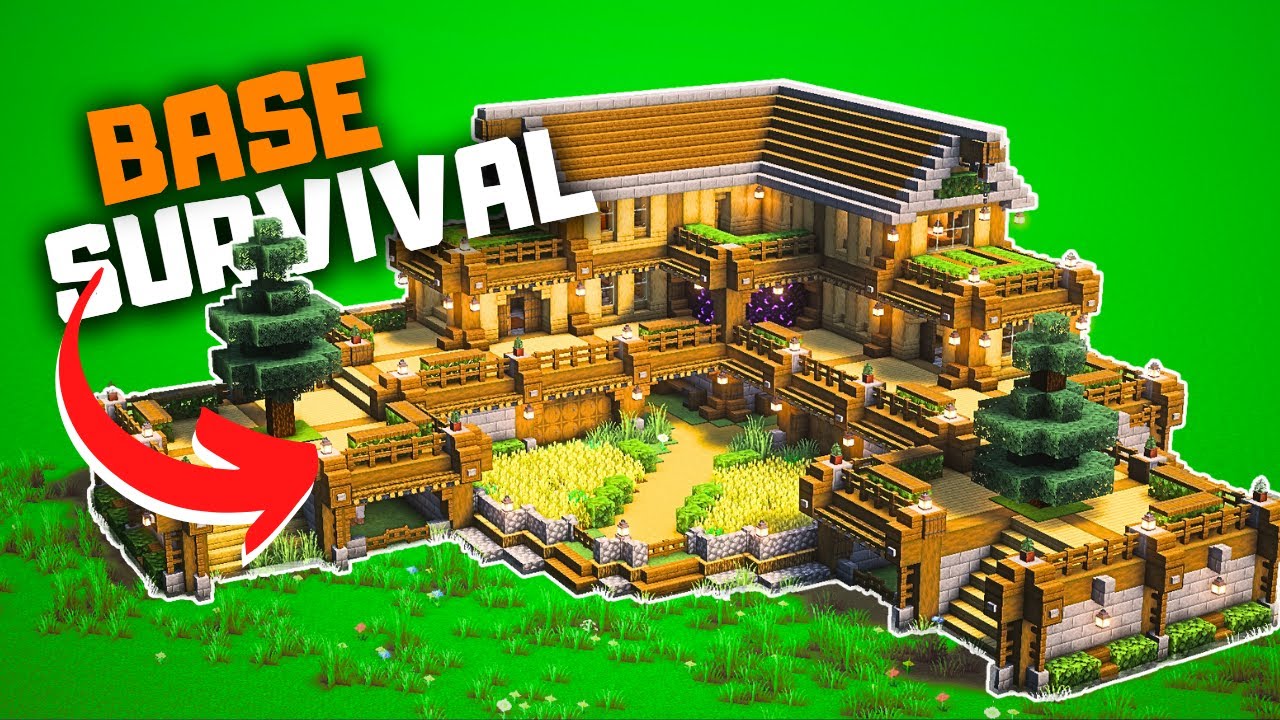 Minecraft: Base survival Minecraft TUTORIAL.