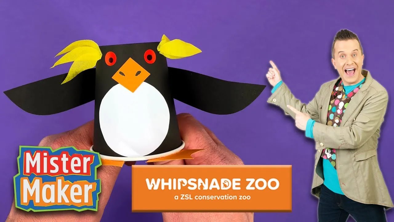 Paper Cup Penguin 🐧 Mister Maker at Whipsnade Zoo!