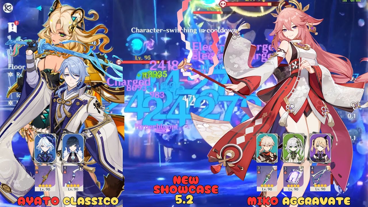 C0 Ayato Classico & C0 Yae Miko Aggravate / ABYSS 5.2 / Floor 12 - 9⭐ / Genshin Impact