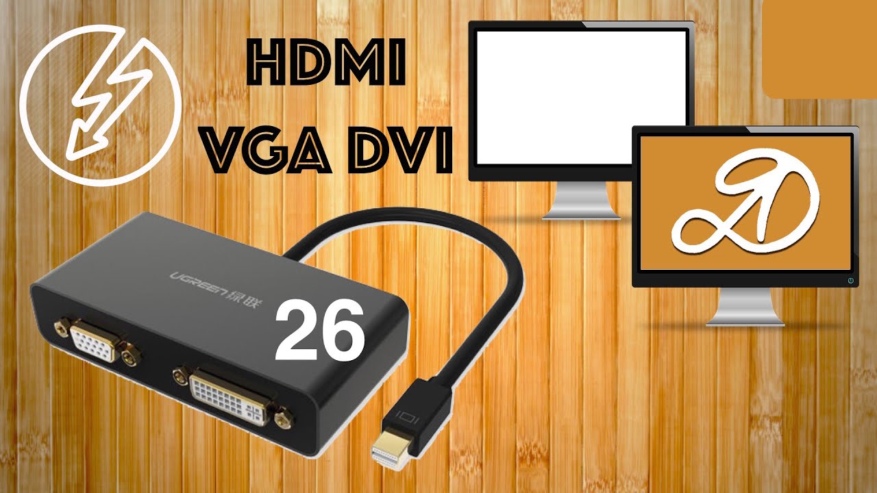 Ugreen Thunderbolt Mini DisplayPort to HDMI VGA DVI Cable adapter converter. Parcel AliExpress (26)