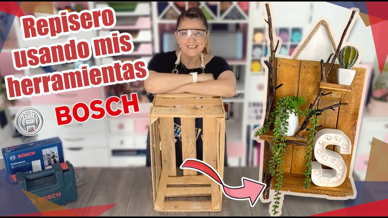 🔨 Repisa reutilizando un huacal ♻️ :: BOSCH :: Chuladas Creativas