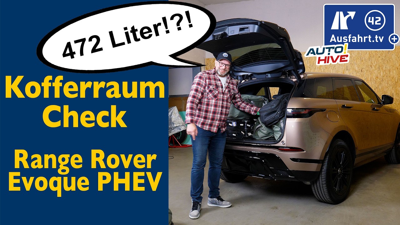 Kofferraum-Check: Range Rover Evoque - was passt in den Kofferraum? Fahrrad? Leiter? Koffer?