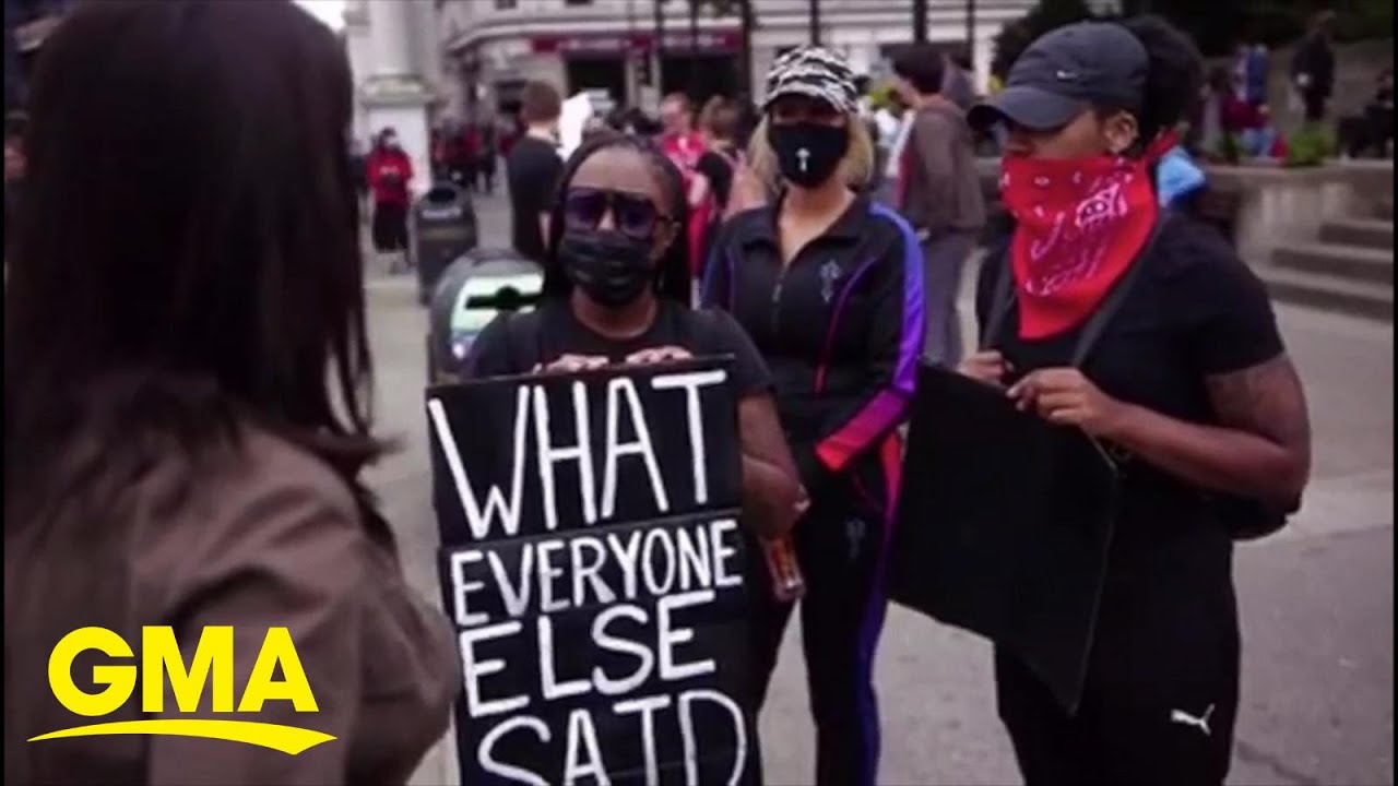 These London protesters broke down systemic racism in under 3 minutes l GMA Digital