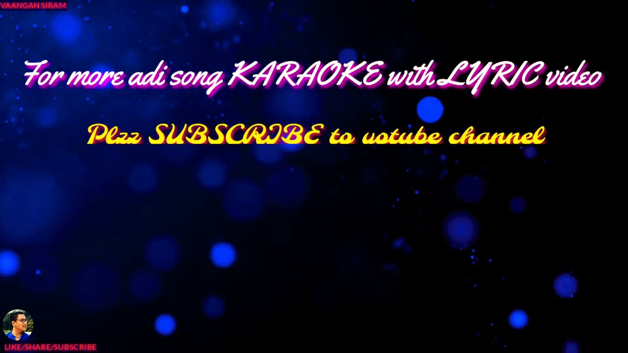 Kapli Miksi Diimin Mapeka | Karaoke With Lyric Video ||