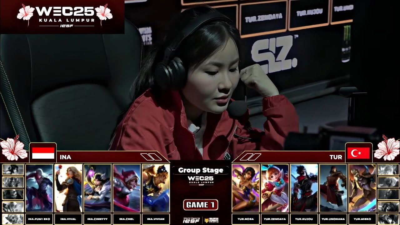 INDONESIA VS TURKEY | IESF WEC25 GROUP STAGE GAME 1 - Mobile Legends