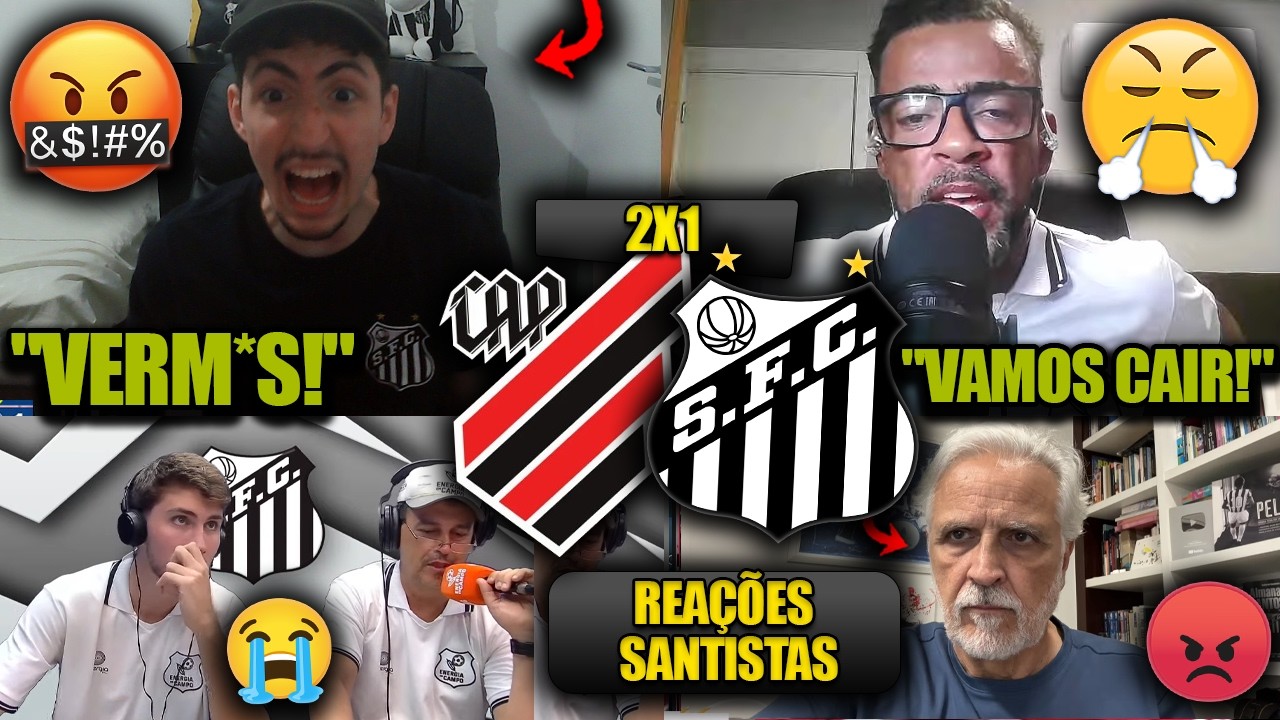 REAÇÕES dos SANTISTAS - ATHLETICO-PR 2x1 SANTOS - BRASILEIRÃO 2026 - REACT