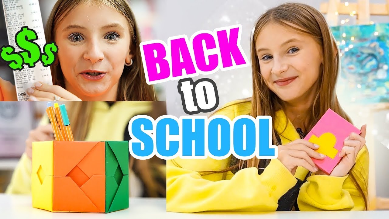 Die Schulsachen Mit deinen eigenen H&Auml;NDEN 🎒DIY 🖋️ Zur&uuml;ck zur Schule🔥 Miss Nicole und Freunde