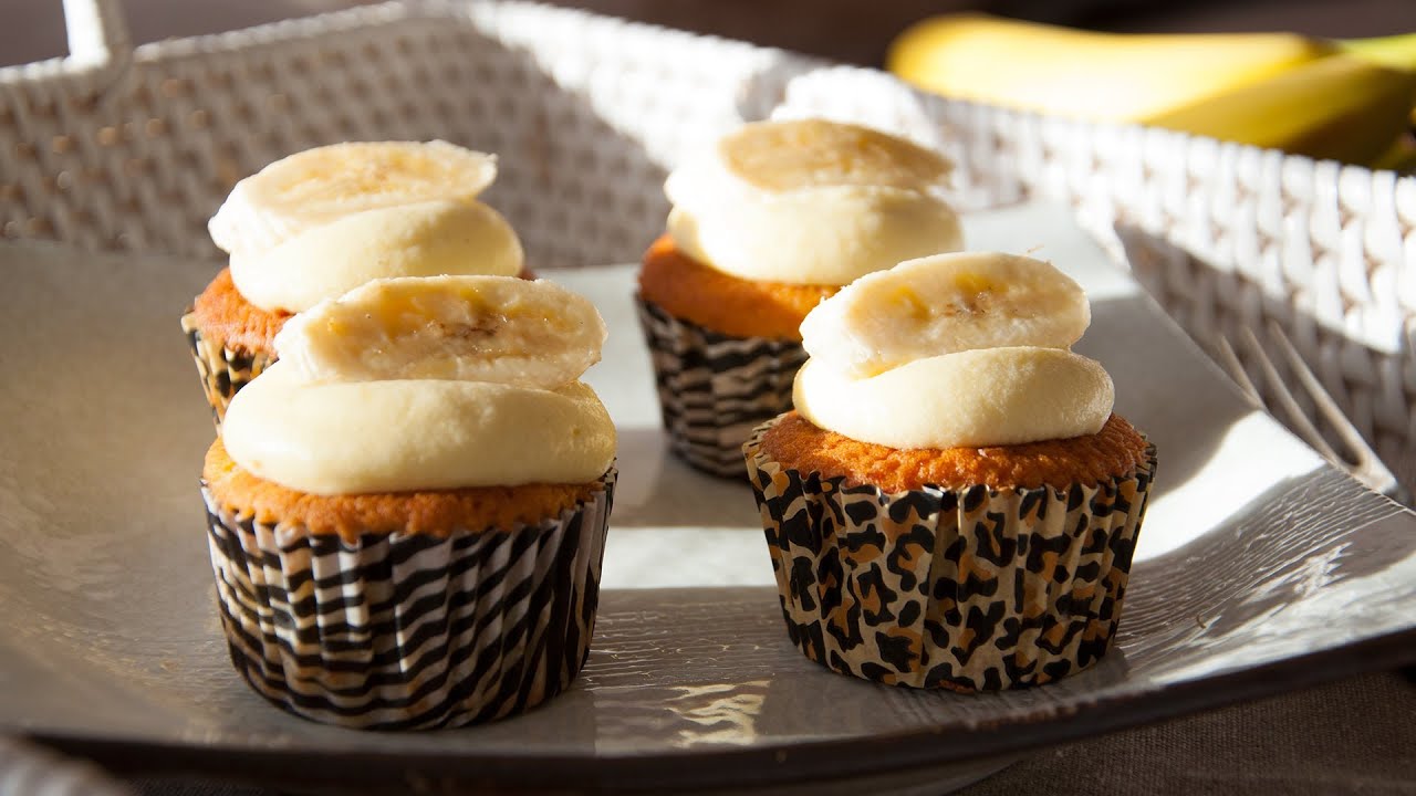 [Eng Sub]香蕉杯子蛋糕 Banana Cupcake with Banana Frosting Recipe