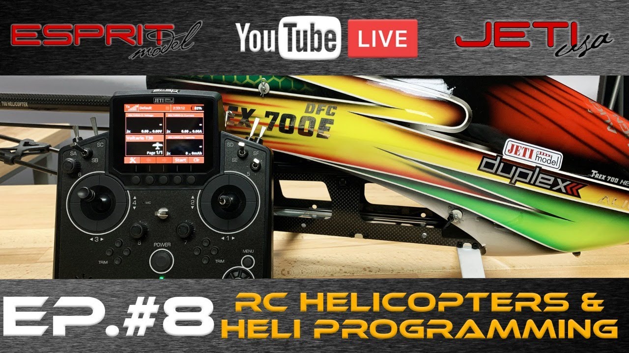 Esprit Tech Live EP. #8 - NEW: RC Helicopters and & Heli Programming