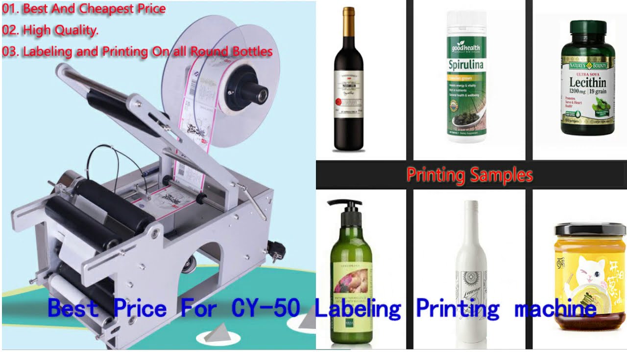 Cheap CY50 Label Printer / Round Bottles Labeling machine