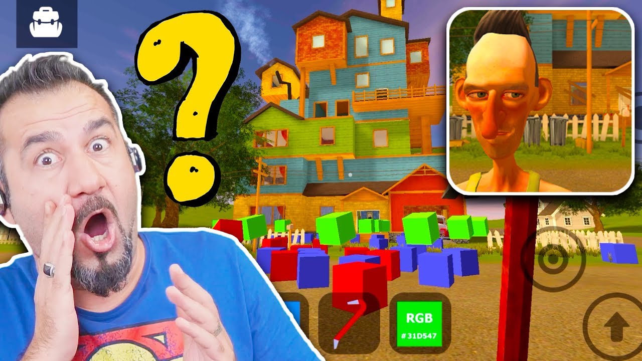 KIZGIN KOMŞUNUN EVİNİN ÖNÜNDE GİZEMLİ RENKLİ KUTULAR?! | ANGRY NEIGHBOR FİNAL!