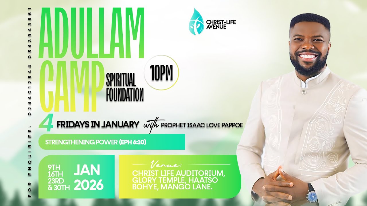 Christ-Life Avenue || ABIAN Service || Adullam Camp || Spiritual Foundation ||16th January, 2026
