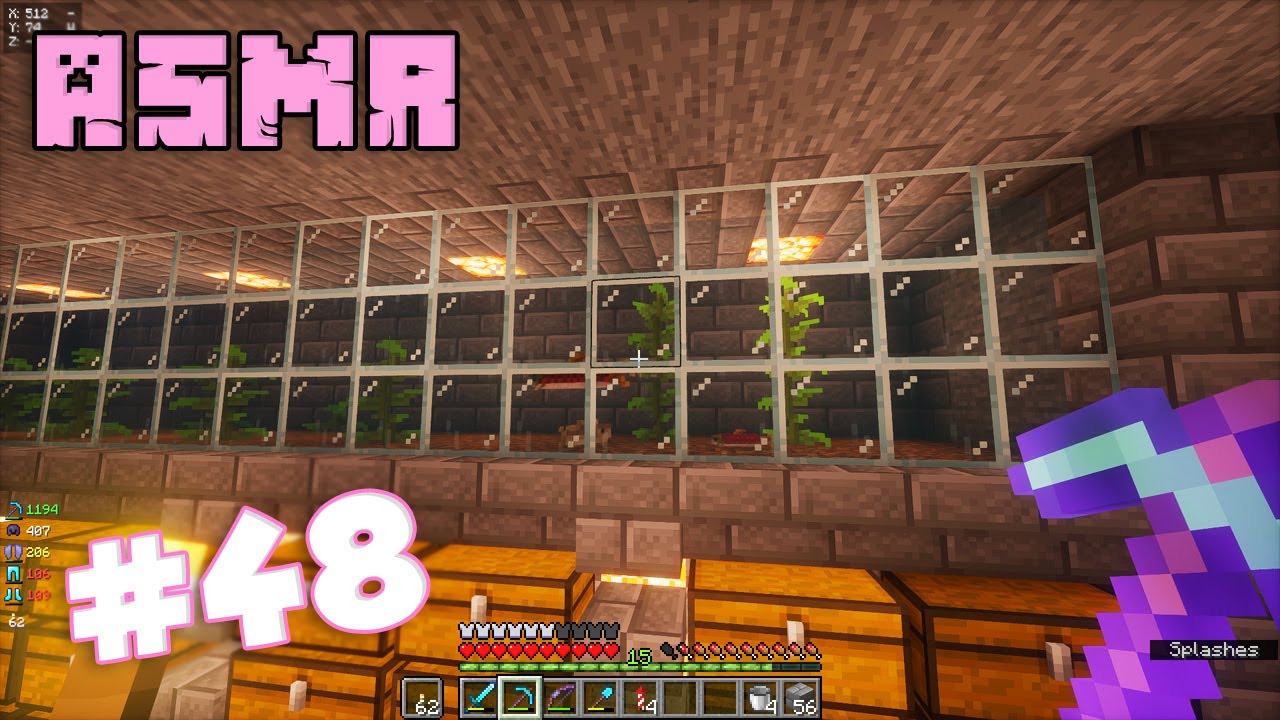 [ASMR] Minecraft Survival #48 - Aquariums (Keyboard Sounds + Whispering 💤)