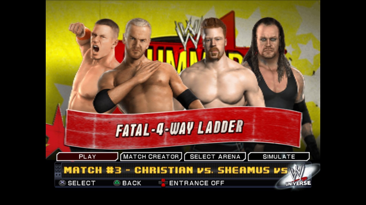 WWE SmackDown vs. Raw 2011 - Fatal 4-Way Ladder Match Gameplay (HD)