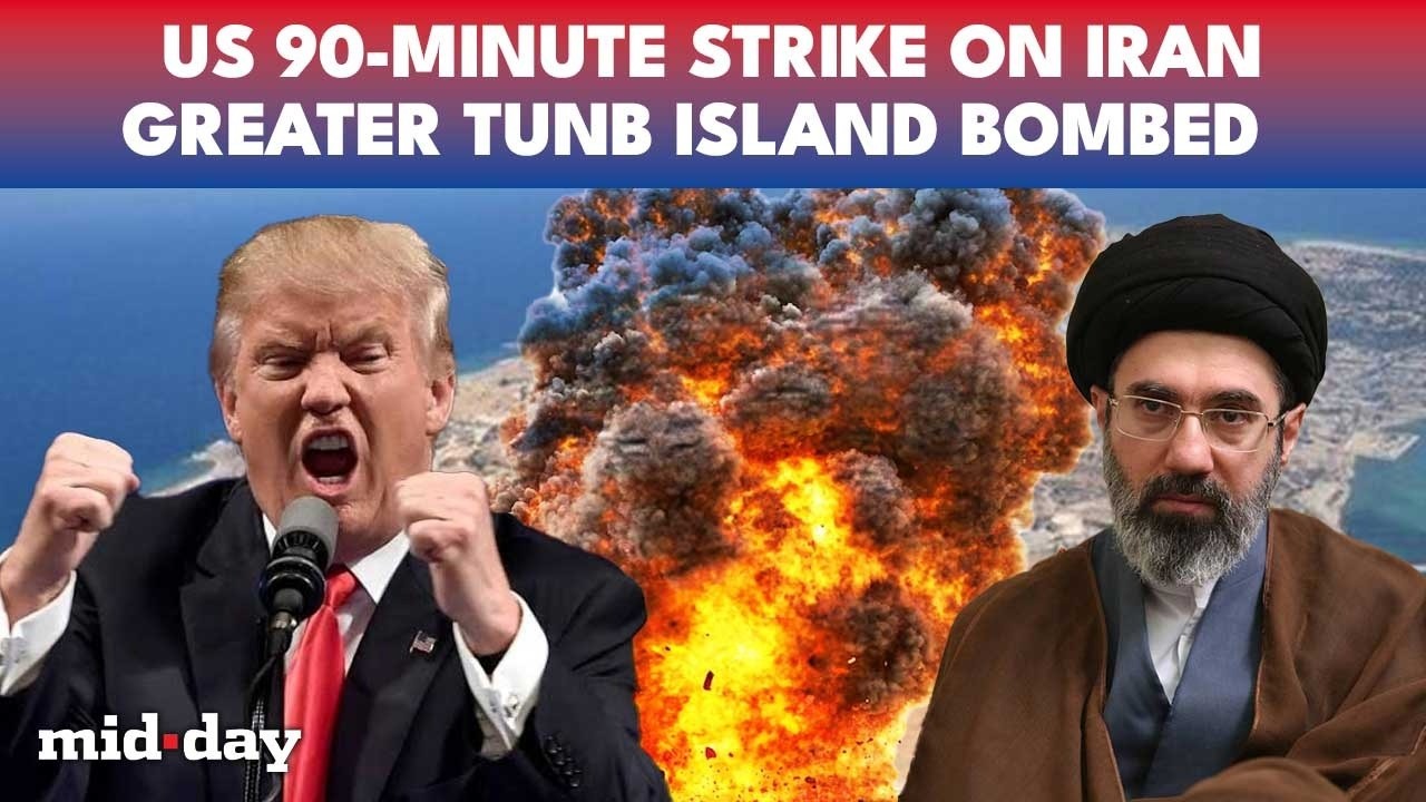 ON CAM: Iran&rsquo;s Coast IN FLAMES, US Bombs Greater Tunb Island, Missile Sites Near Hormuz Hit